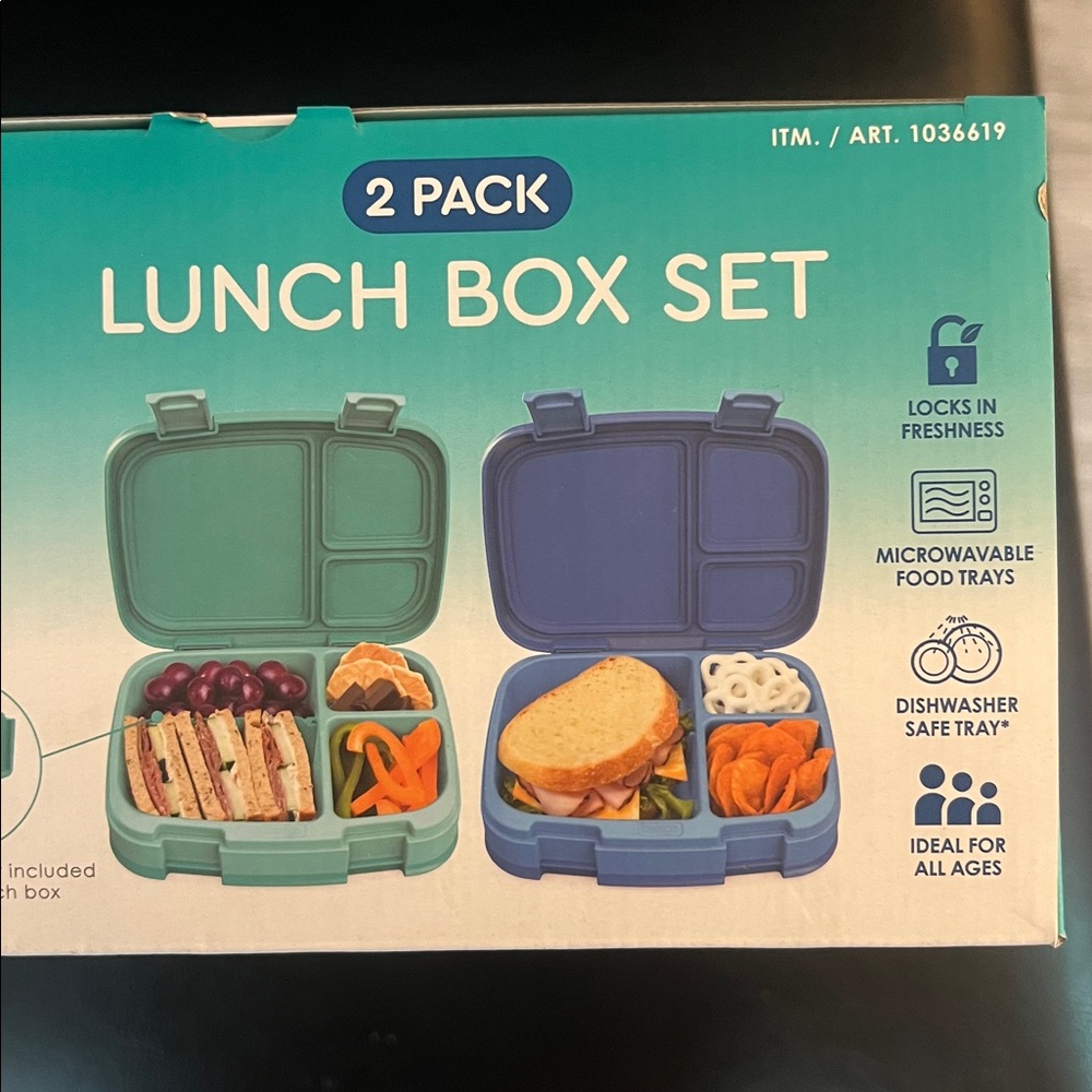 NEW bentgo Fresh 2-Pack Lunch Box Set - Blue & Teal
